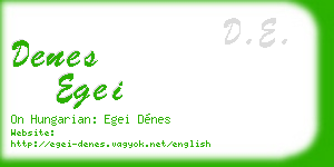 denes egei business card